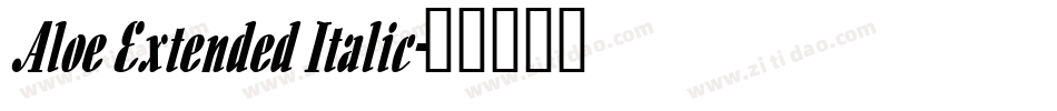 Aloe Extended Italic字体转换